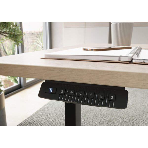 Pracovný stôl s elektricky nastaviteľnou výškou v dekore duba 80x160 cm – Germania-image-1