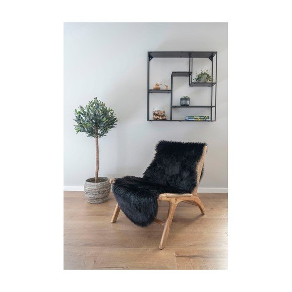 Čierny syntetický behúň 60x180 cm – House Nordic-image-1