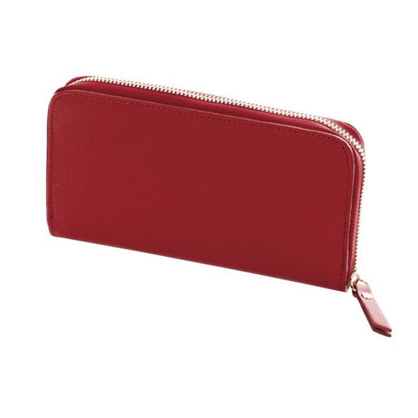 Červená peňaženka z pravej kože Andrea Cardone Ines