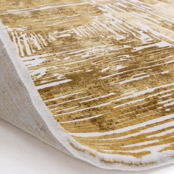 Koberec v zlatej farbe 120x170 cm Kuza Lines Gold – Asiatic Carpets-image-4
