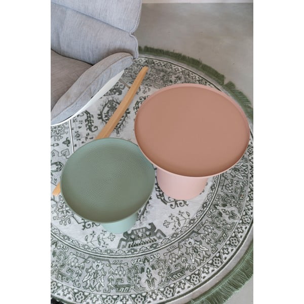 Kovový okrúhly odkladací stolík ø 39,5 cm Ringar – White Label-image-2