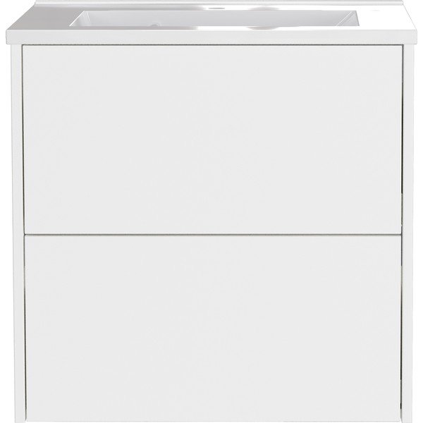 Biela matná závesná skrinka pod umývadlo 61x61 cm Bodera – Germania-image-2