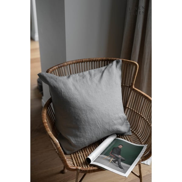 Ľanová obliečka na vankúš 50x50 cm Khaki – Linen Tales-image-2