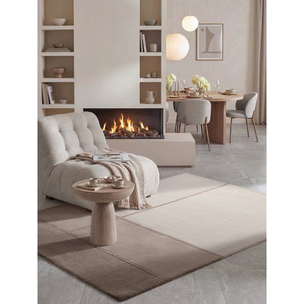 Hnedý/krémovobiely koberec s prímesou vlny 120x170 cm Presilda – Villeroy&Boch-image-1