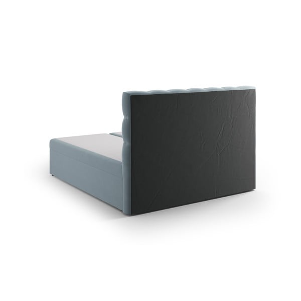 Svetlomodrá boxspring posteľ s úložným priestorom 160x200 cm Bali – Cosmopolitan Design-image-3