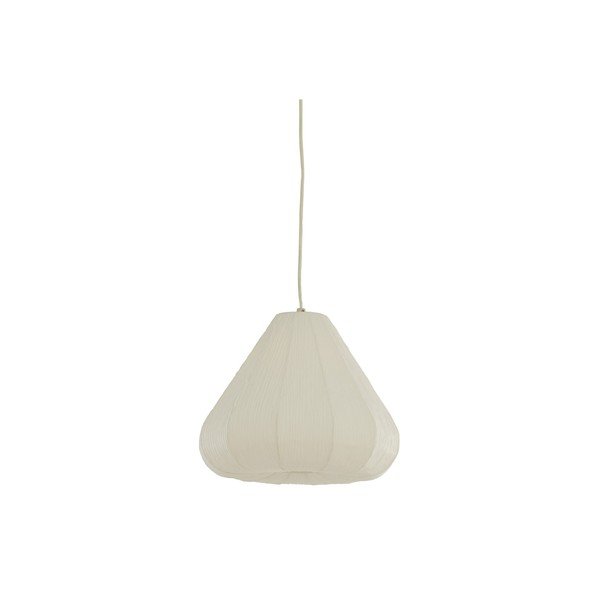 Krémovobiele závesné svietidlo s papierovým tienidlom ø 10 cm Sarella – Light & Living