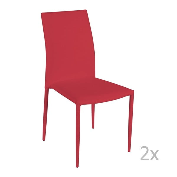 Sada 2 červených stoličiek Chris
