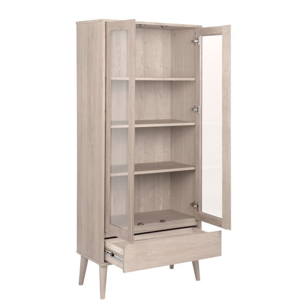 Vitrína v dekore duba v prírodnej farbe 80x178 cm Nagano – Actona-image-3