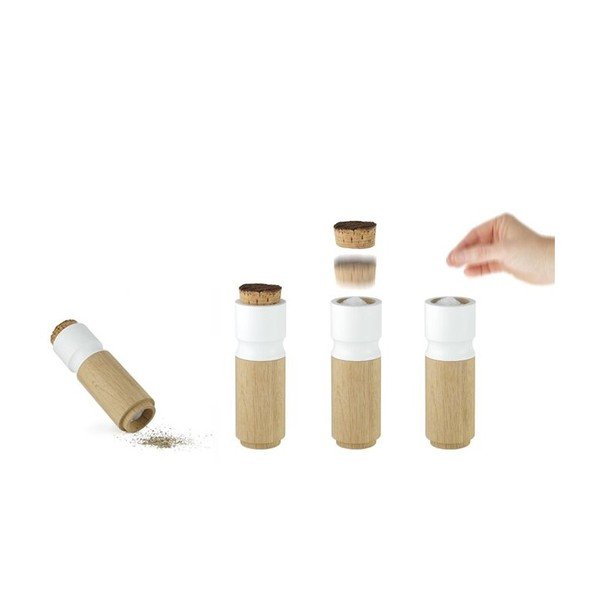 Set mlynčeka na korenie a soľničky z dubového dreva Wireworks Pinch&Grind-image-1
