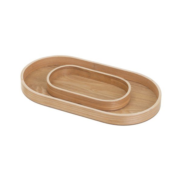 Drevené dekoratívne tácky v súprave 2 ks 20x37 cm – Casa Selección-image-2