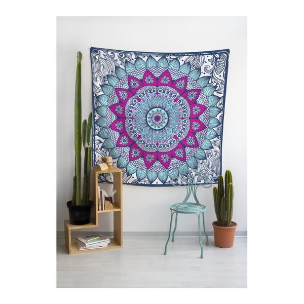 Tapiséria 140x140 cm Blue Dreamcatcher – Really Nice Things-image-1