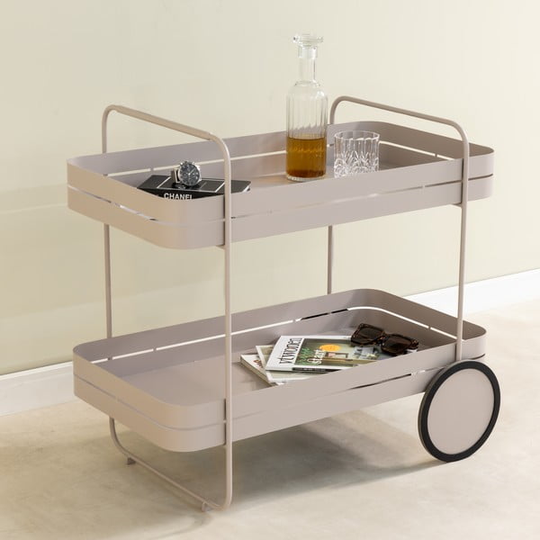 Kovový servírovací stolík na kolieskach 74x42 cm Gin & Trolley – Spinder Design-image-1