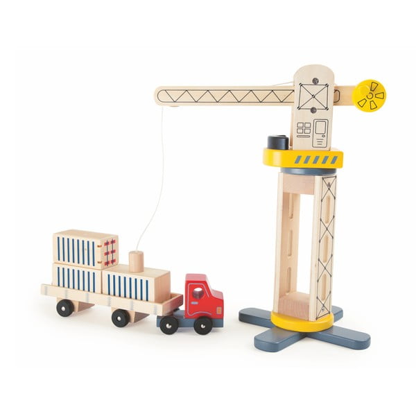 Drevená hračka Legler Crane And Transporter