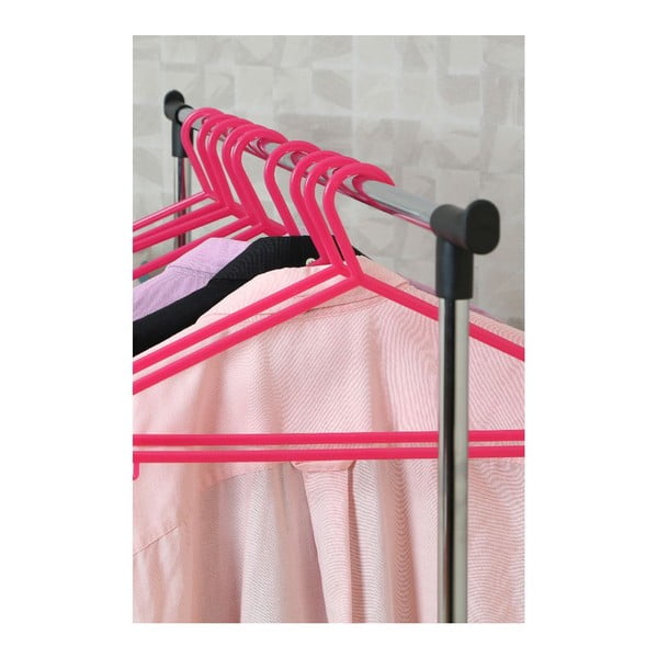 Kovový teleskopický/pojazdný stojan na oblečenie v striebornej farbe – Premier Housewares-image-2