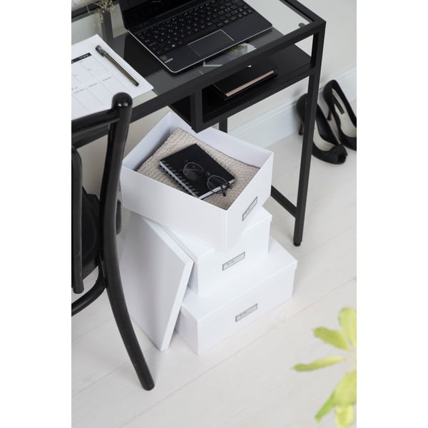 Súprava 3 bielych úložných škatúľ Bigso Box of Sweden Inge-image-1