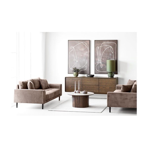Hnedá menčestrová pohovka 210 cm Lido – House Nordic-image-3