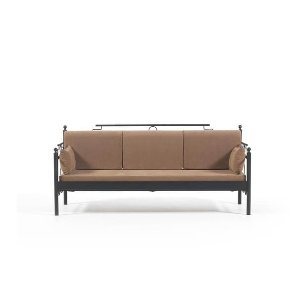Hnedá trojmiestna vonkajšia sedačka Halkus, 76 × 209 cm