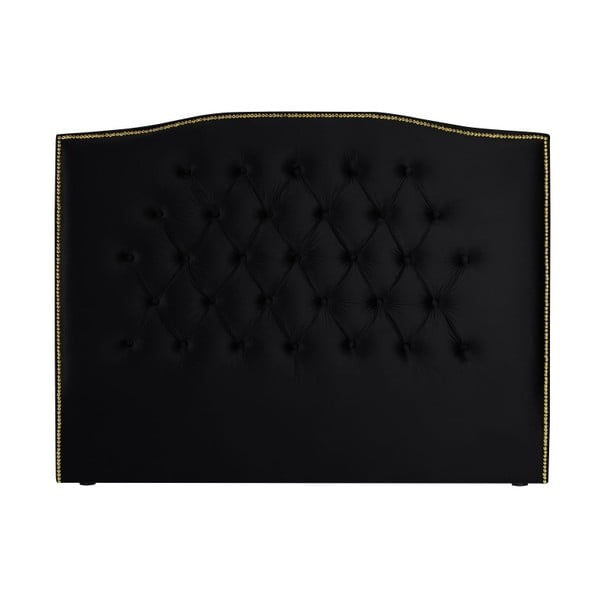 Čierne čelo postele Mazzini Sofas Anette, 180 × 120 cm