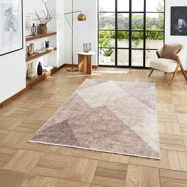 Svetlohnedý prateľný koberec s prímesou bavlny 122x170 cm Whisper – Think Rugs-image-1