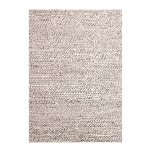 Béžový jutový koberec s hovädzou kožou The Rug Republic Stables, 230 x 160 cm
