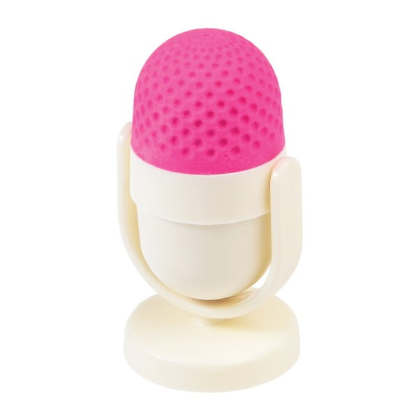 Ružovo-biela guma na gumovanie so strúhadlom Rex London Microphone, ⌀ 4 cm