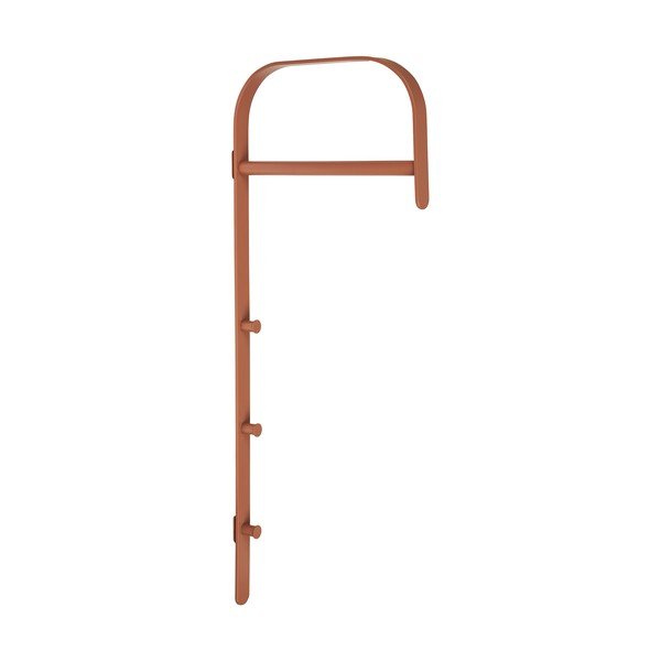 Koňakovohnedý kovový nástenný stojan na oblečenie 30x80x3 cm Gresto – House Nordic