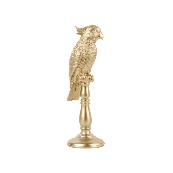 Soška v zlatej farbe PT LIVING Cockatoo, výška 32 cm