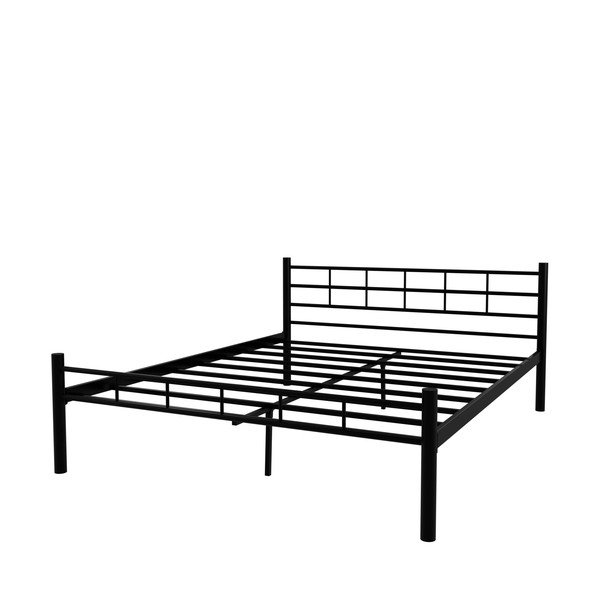 Čierna kovová dvojlôžková posteľ s roštom 160x200 cm K70 – Kalune Design