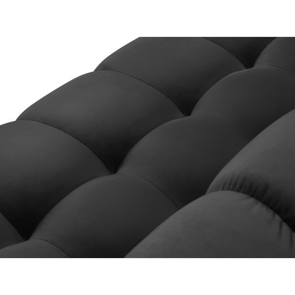 Tmavosivá zamatová rohová pohovka Cosmopolitan Design Bali, pravý roh-image-4