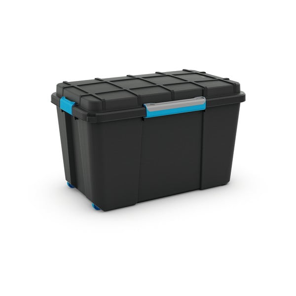 Čierny plastový úložný box s vekom 73,5x44,5x46 cm Scuba Box – KIS