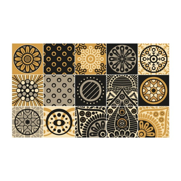 Sada 15 nástenných samolepiek Ambiance Wall Decals Azulejos Tiles San Juan, 10 × 10 cm-image-2