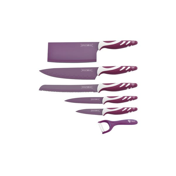 6-dielna sada nožov Chef Non-stick Color, fialová