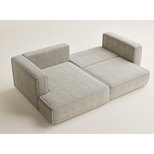 Béžová ženilková rozkladacia/s úložným priestorom rohová pohovka (ľavý roh/s leňoškou) Velto – Maison de Rêve-image-3