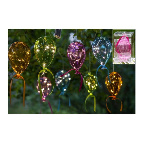 Sada 4 závesných svetelných LED dekorácií Boltze Balloon