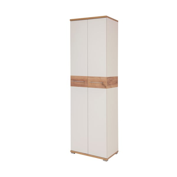 Biela prírodná šatníková skriňa v dekore duba 59x199 cm Topix – Germania-image-2