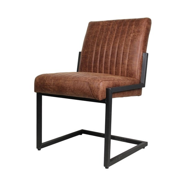 Svetlohnedá jedálenská stolička s koženým poťahom HSM Collection Texas