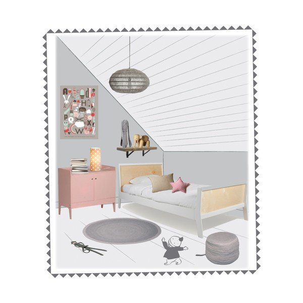 Detský sivý sedací pufík Nattiot Halo-image-1