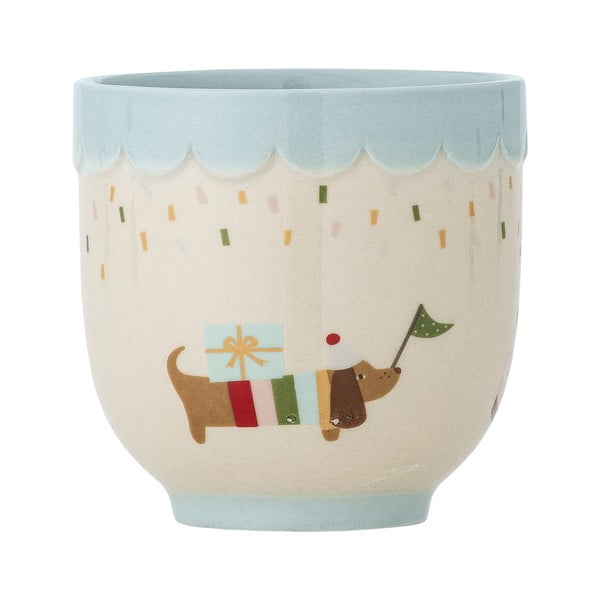 Modrý/krémový detský hrnček z kameniny 150 ml Celebrate – Bloomingville Mini-image-3