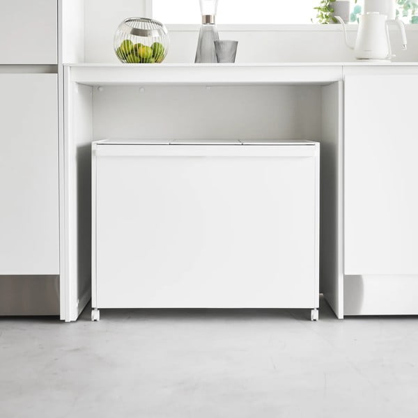 Biely kovový odpadkový kôš na triedený odpad Tower – YAMAZAKI-image-1