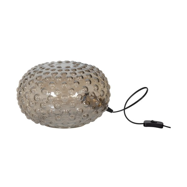 Béžová stolová lampa so skleneným tienidlom (výška 20 cm) Soap – BePureHome