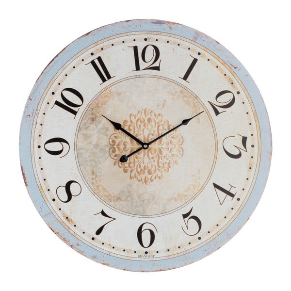 Biele nástenné hodiny Brandan Vintage, ⌀ 60 cm