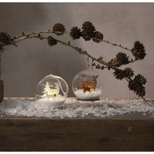 Svetelná dekorácia s vianočným motívom v prírodnej farbe ø 8 cm Fauna – Star Trading-image-3