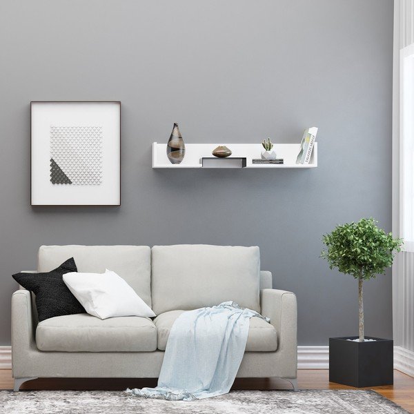 Biela polica Manolya - Kalune Design-image-2