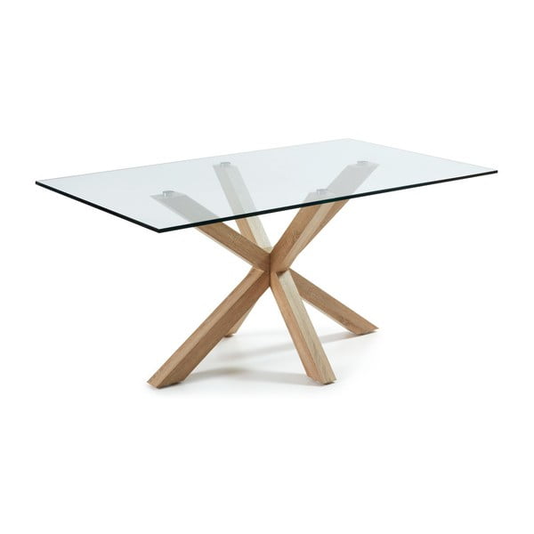 Jedálenský stôl s drevenou podnožou La Forma Arya, dĺžka 160 cm