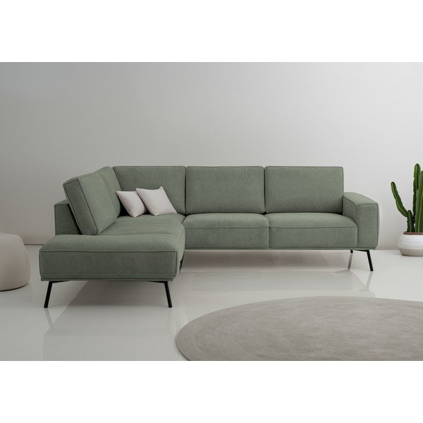 Zelená ženilková rohová pohovka (ľavý roh/do L) Amsterdam – Scandic-image-1