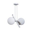 Biele/v striebornej farbe závesné svietidlo so skleneným tienidlom ø 15 cm Libra – Squid Lighting