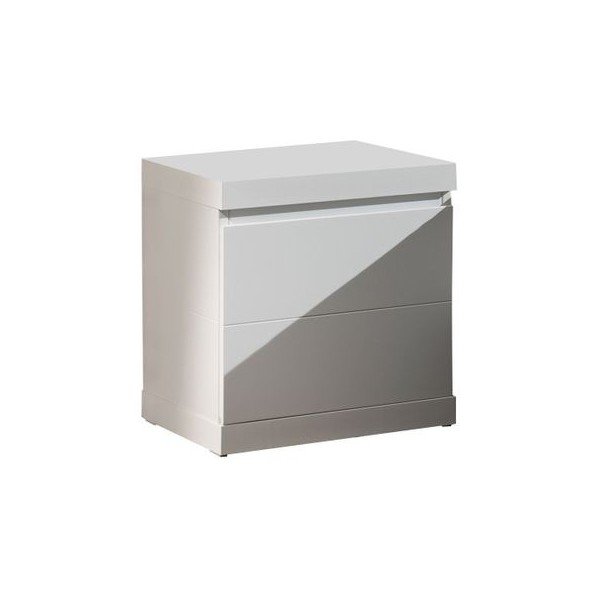 Biely nočný stolík Vipack Lara White, šírka 44 cm