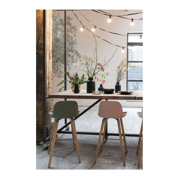 Sada 2 béžovosivých barových stoličiek Zuiver Albert Kuip, výška sedu 65 cm-image-1