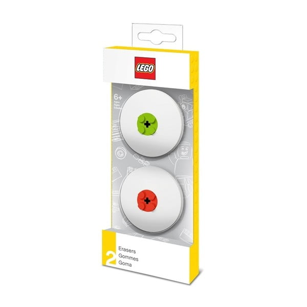 Sada 2 gúm so zeleným a červeným detailom LEGO®