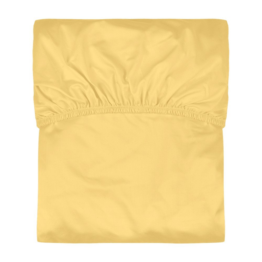 E-shop Žltá napínacia bavlnená plachta 180x200 cm Oba – noo.ma